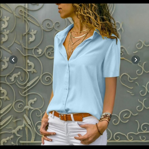 🏖 Summer Woman’s Short Sleeved Blouse - Picture 3 of 8